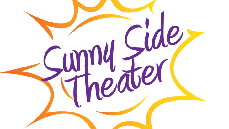 A logo of the sunny side theater.