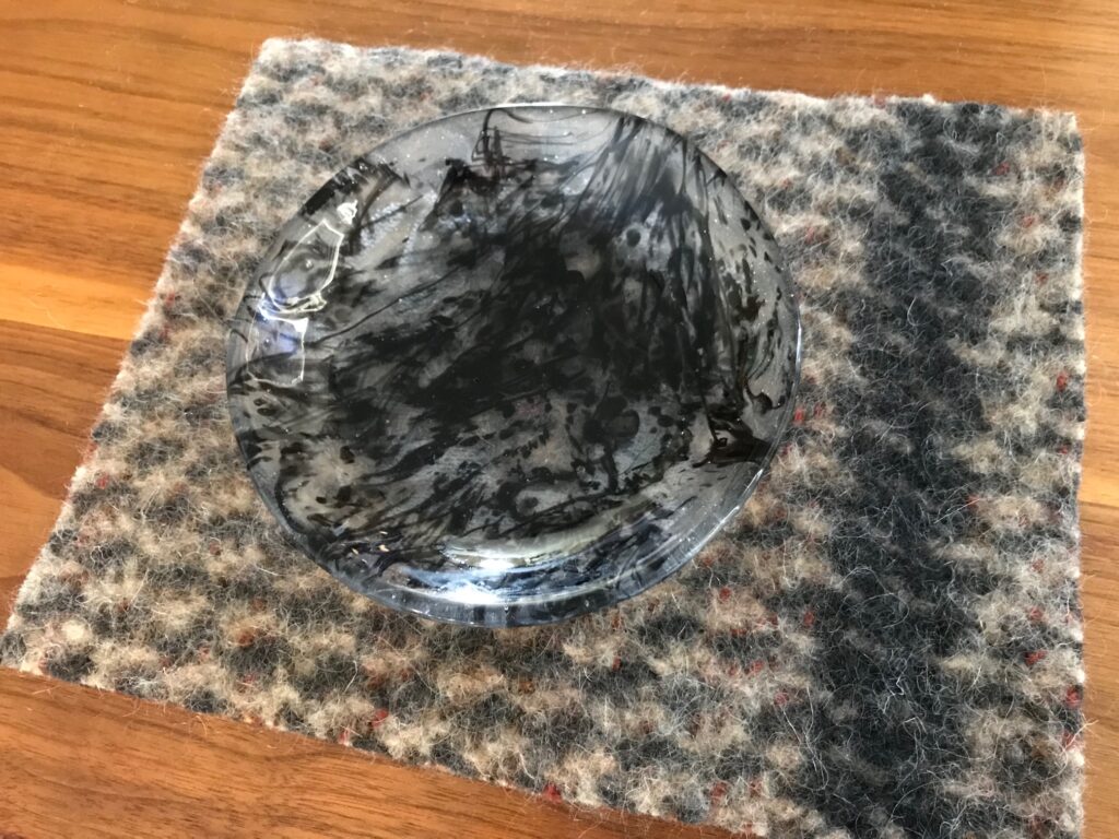 A bowl sitting on top of a table.