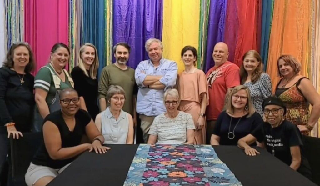 A group of people posing for a picture.