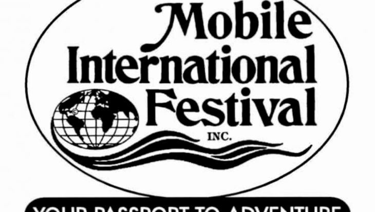 A black and white logo for mobile international festival.